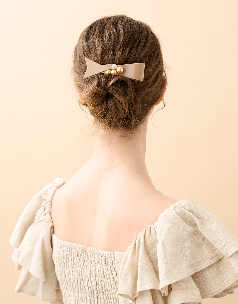 ALEXANDRE DE PARIS pearls acetate barette