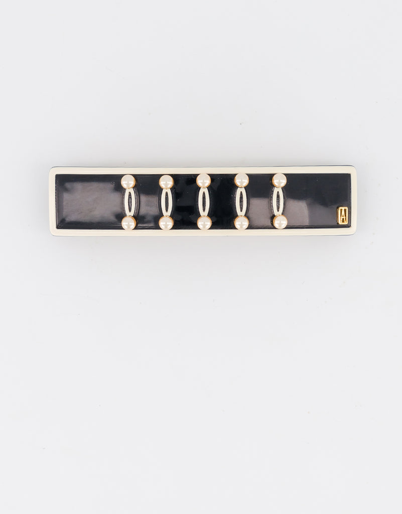 ALEXANDRE DE PARIS Acetate Pearl Barrette