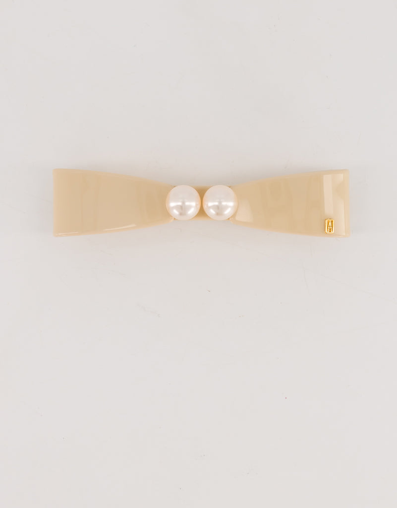 ALEXANDRE DE PARIS Champa Elysees Pearl and acetate hair barrette