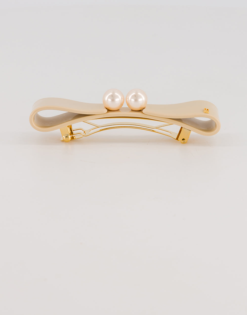 ALEXANDRE DE PARIS Champa Elysees Pearl and acetate hair barrette