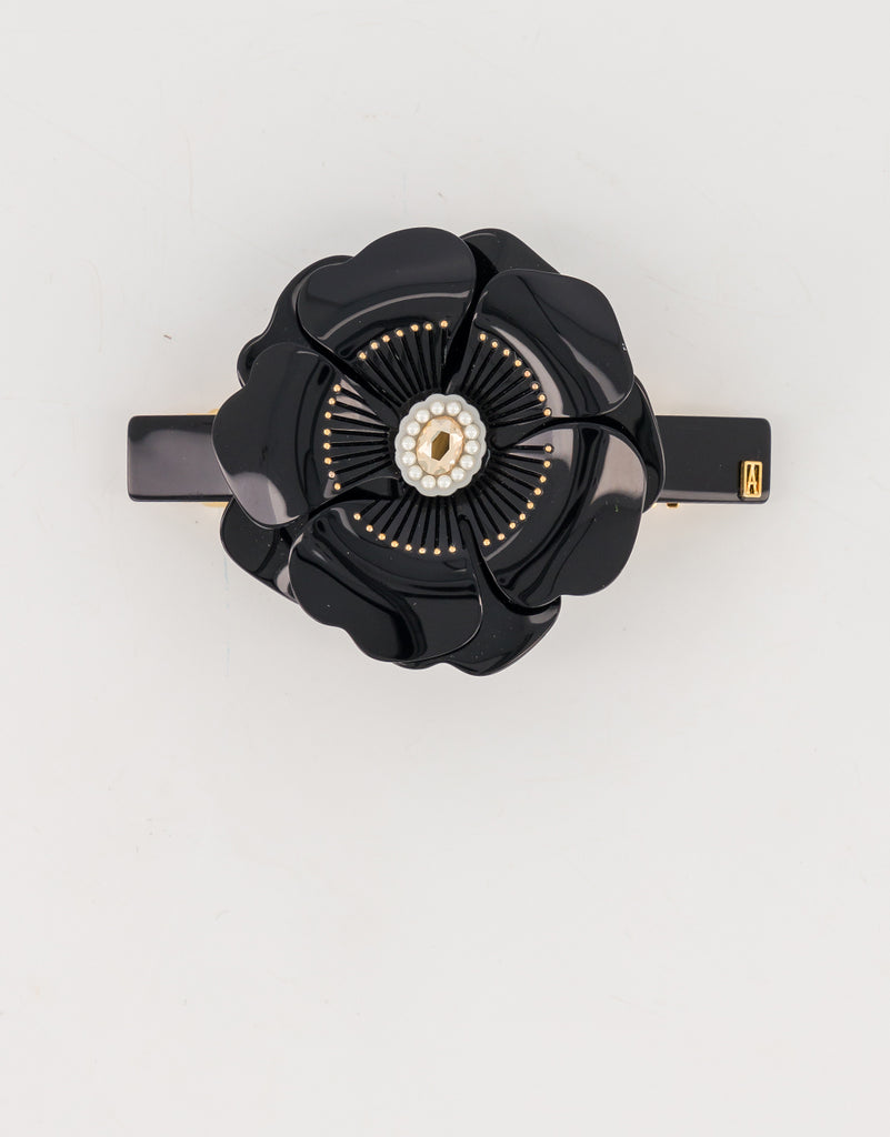ALEXANDREDE DE PARIS Eglantine Acetate an Pearls Camelia Barrette