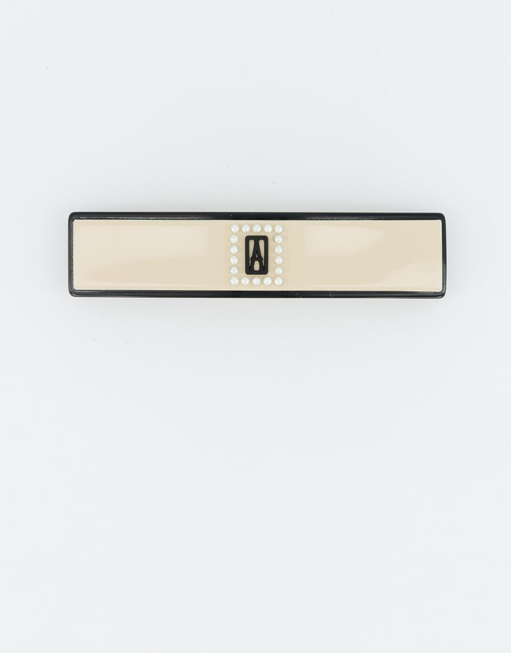 ALEXANDRE DE PARIS Rue du Temple Icon Acetate and Pearls Barette