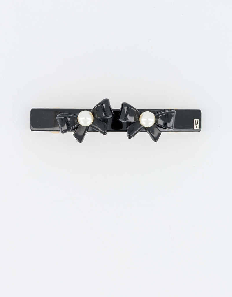ALEXANDRE DE PARIS Poesie acetate and pearls barrette