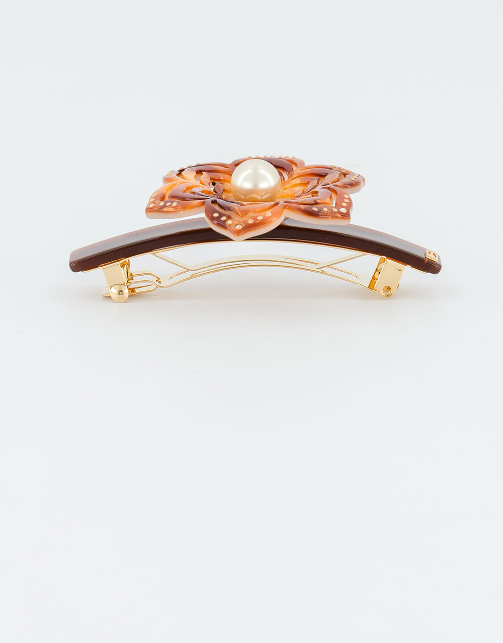 ALEXANDRE DE PARIS Aphrodite Flower and Pearl Acetate Barette