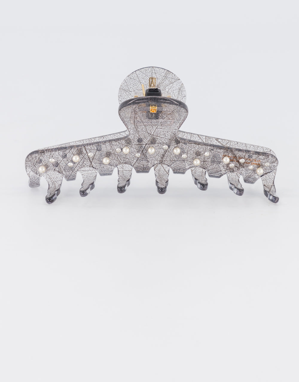 ALEXANDRE DE PARIS acetate and pearls large Boheme claw clip