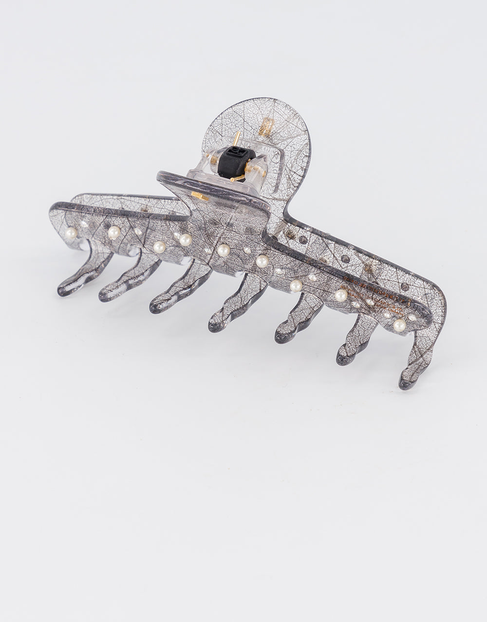 ALEXANDRE DE PARIS acetate and pearls large Boheme claw clip