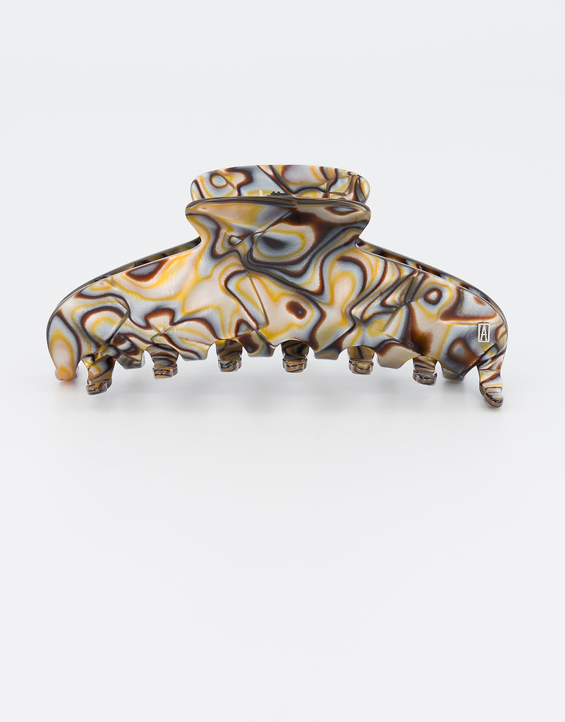 ALEXANDRE DE PARIS Saint Germains Acetate Abalone Large Hair Clip