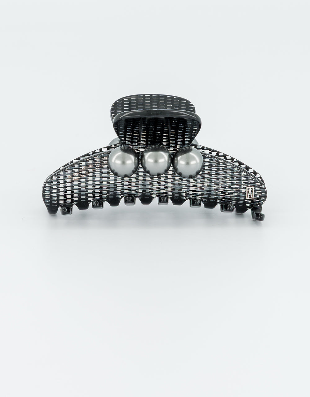 ALEXANDRE DE PARIS Black Mantra Acetate and Pearls Hair Clip