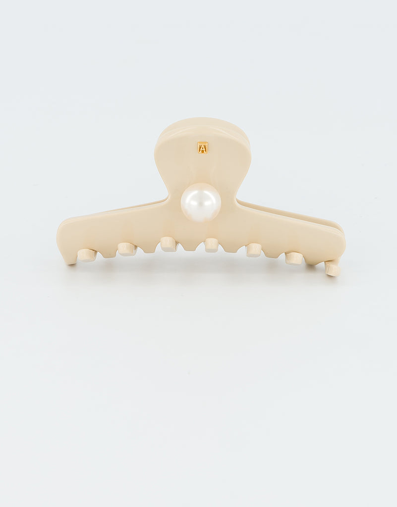 ALEXANDRE DE PARIS Blanche Acetate and Pearl Hair Claw Clip