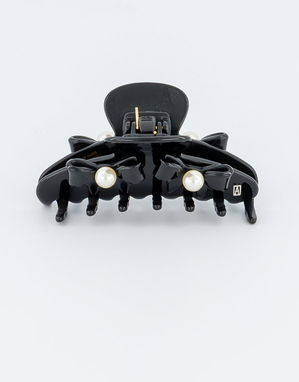 ALEXANDRE DE PARIS Poesie Acetate and Pearls Bow Hair Clip