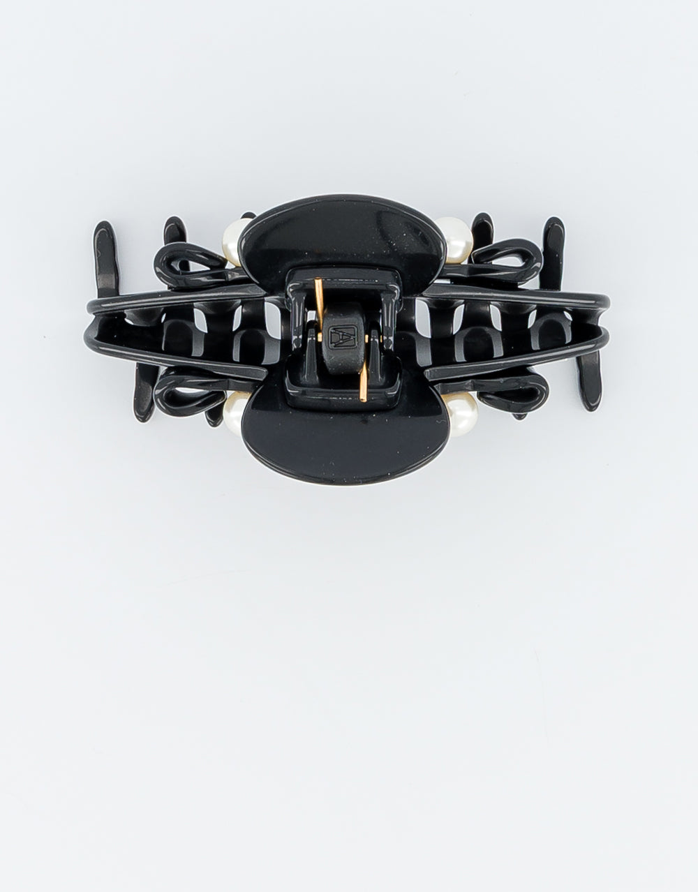 ALEXANDRE DE PARIS Poesie Acetate and Pearls Bow Hair Clip
