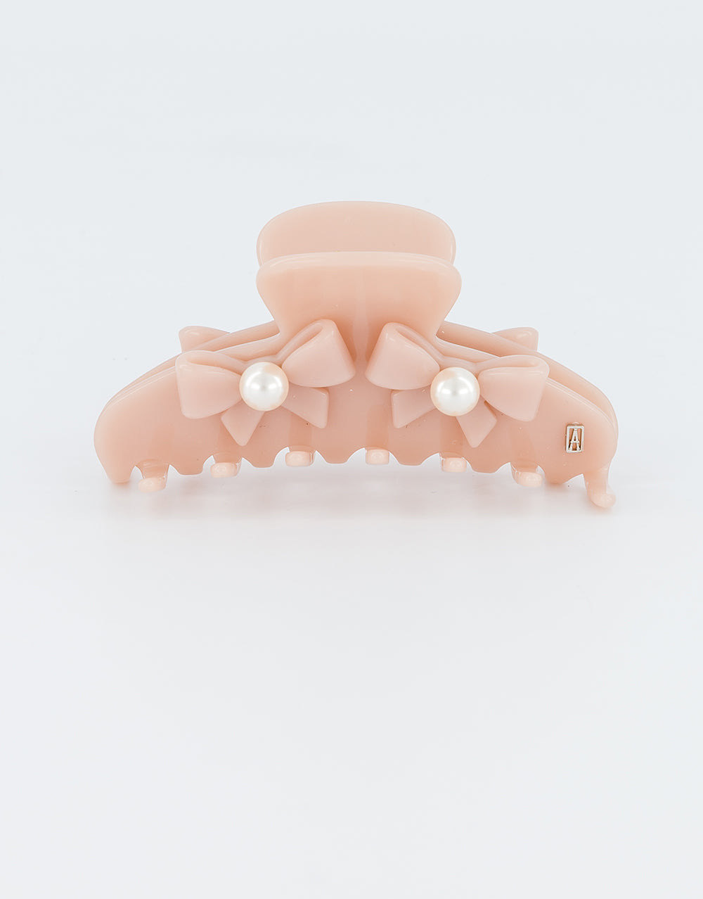 ALEXANDRE DE PARIS Poesie Acetate and Pearls Bow Hair Clip