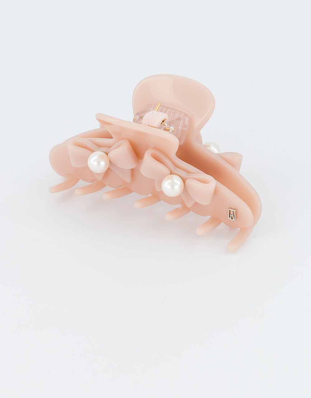 ALEXANDRE DE PARIS Poesie Acetate and Pearls Bow Hair Clip