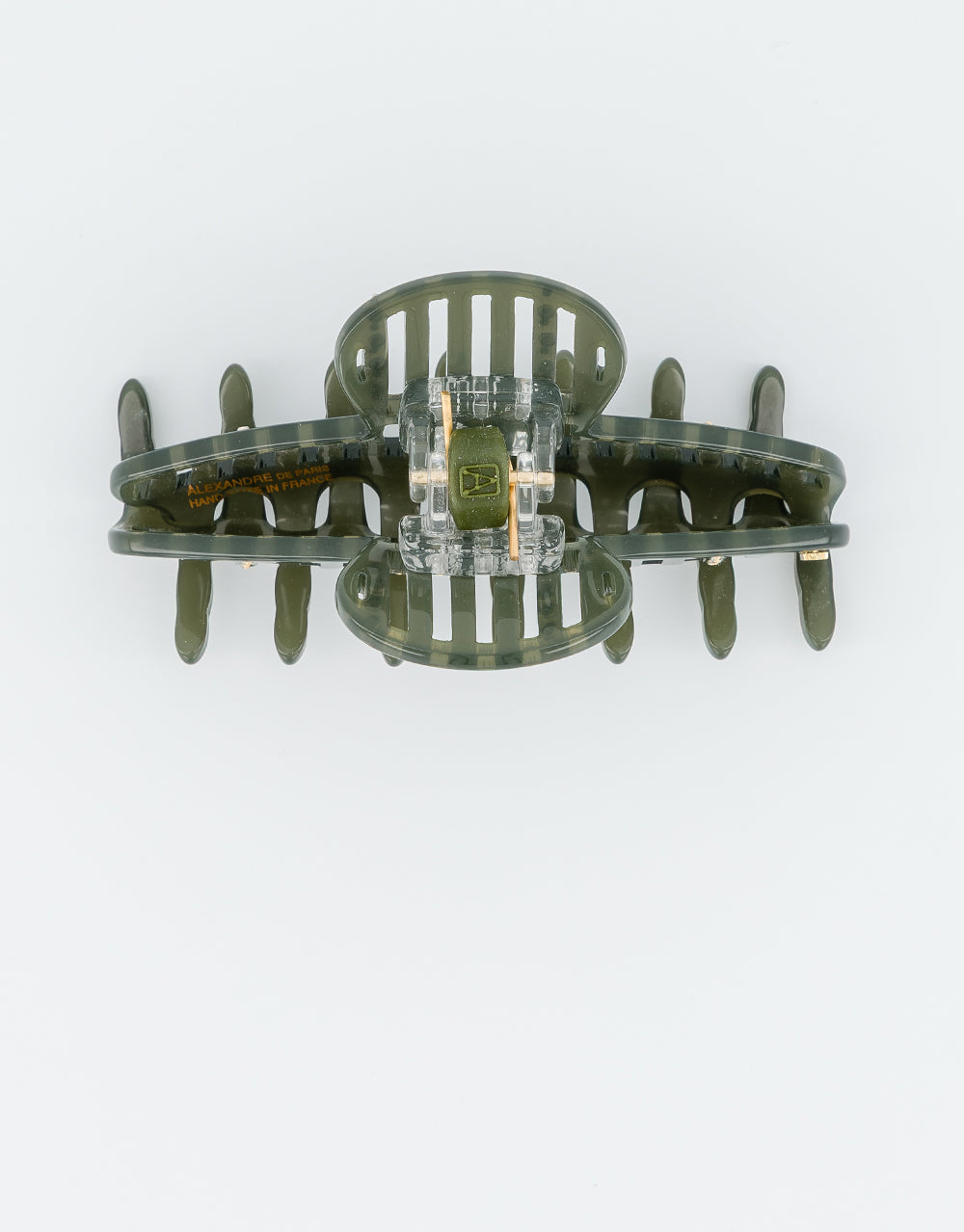 ALEXANDRE DE PARIS Alligator Acetate and Strass Hair Clip