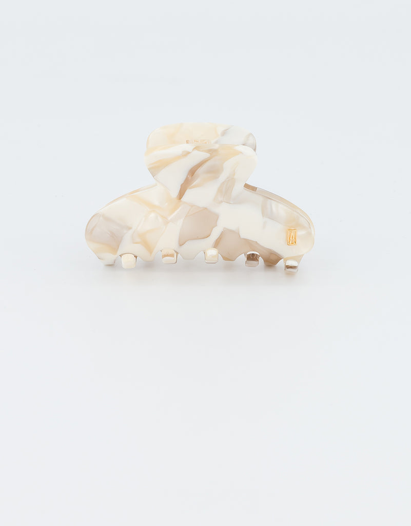ALEXANDRE DE PARIS Ivory Marble Acetate Hair Claw Clip