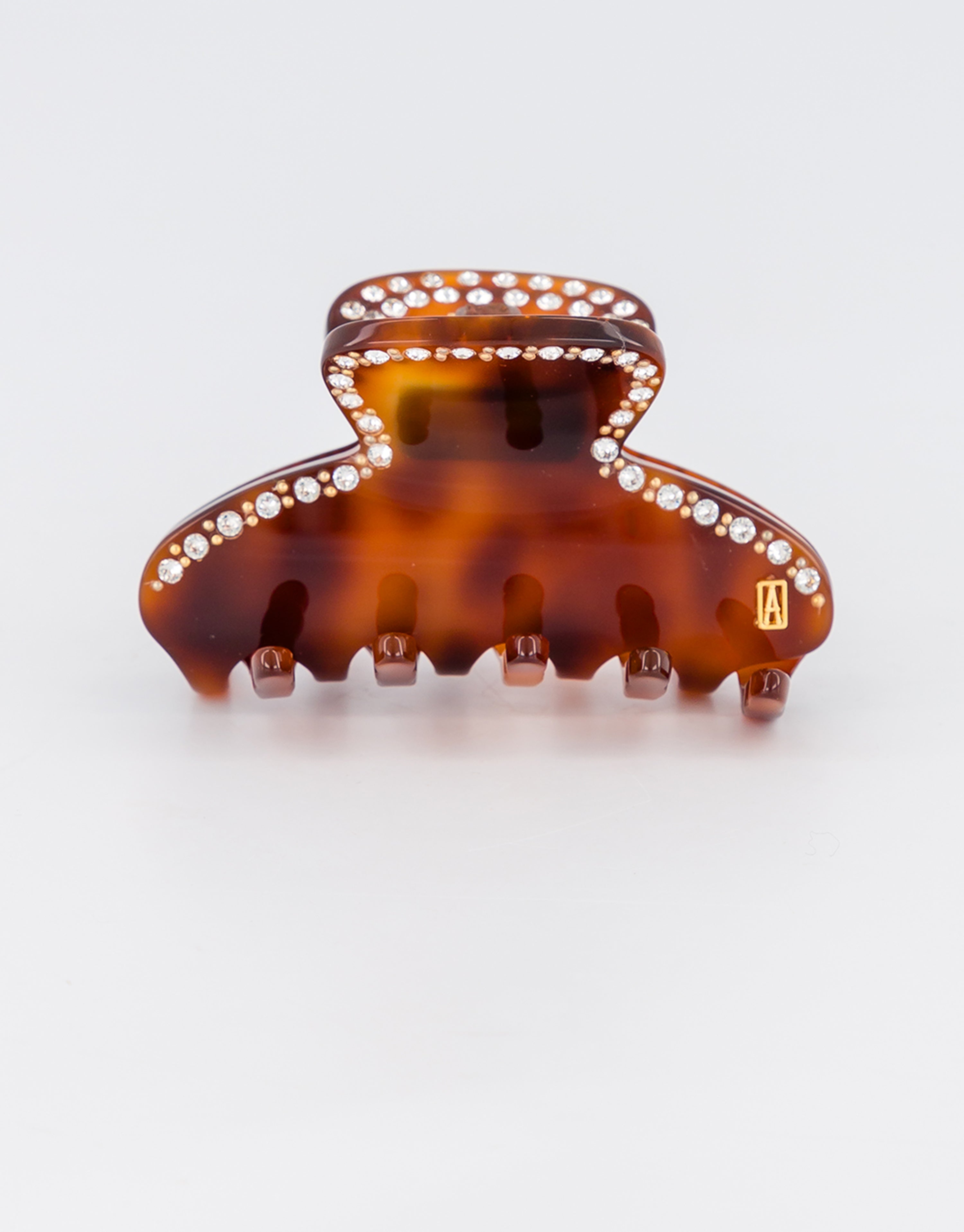 ALEXANDRE DE PARIS Voltaire Swarovski Strass Small Acetate Hair Clip