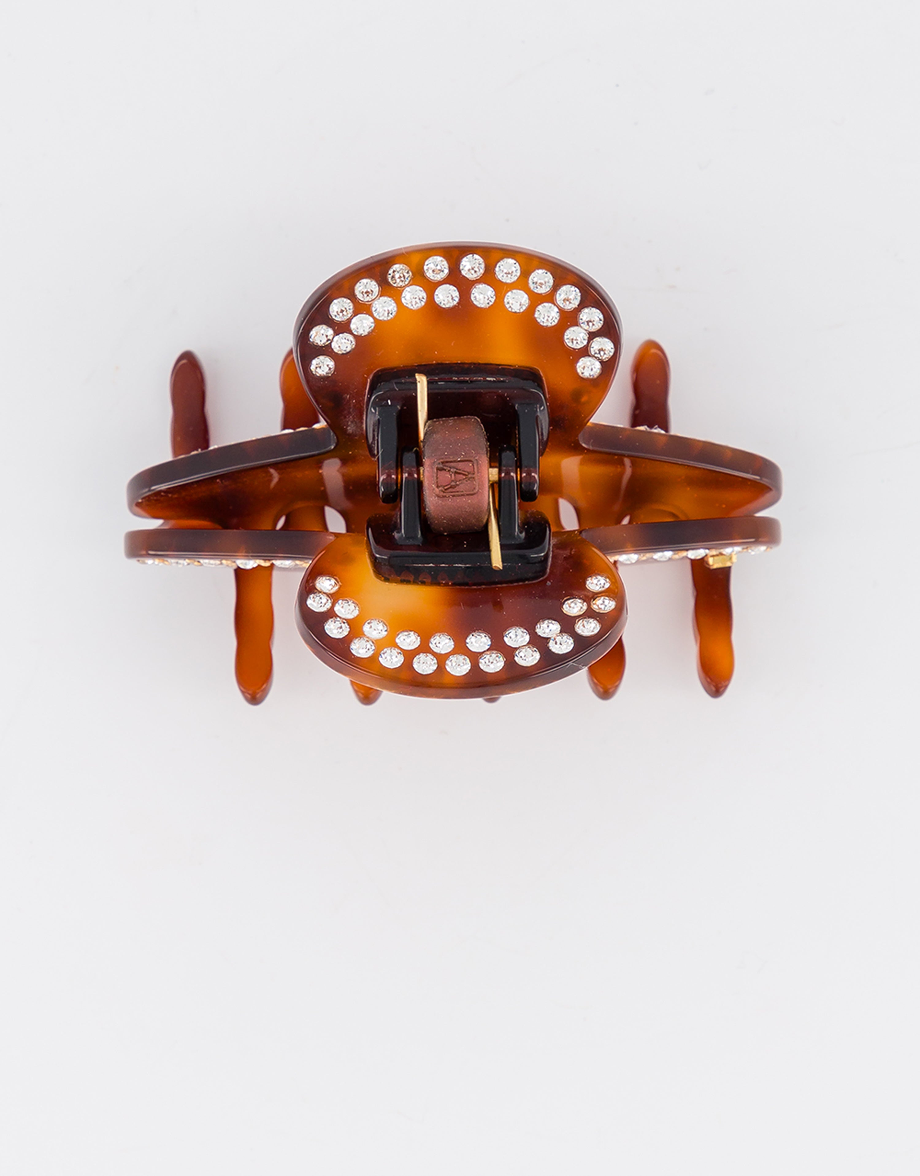 ALEXANDRE DE PARIS Voltaire Swarovski Strass Small Acetate Hair Clip