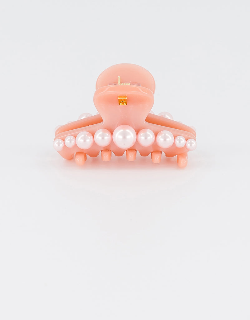 ALEXANDRE DE PARIS Goncourt small acetate and pearl hair clip