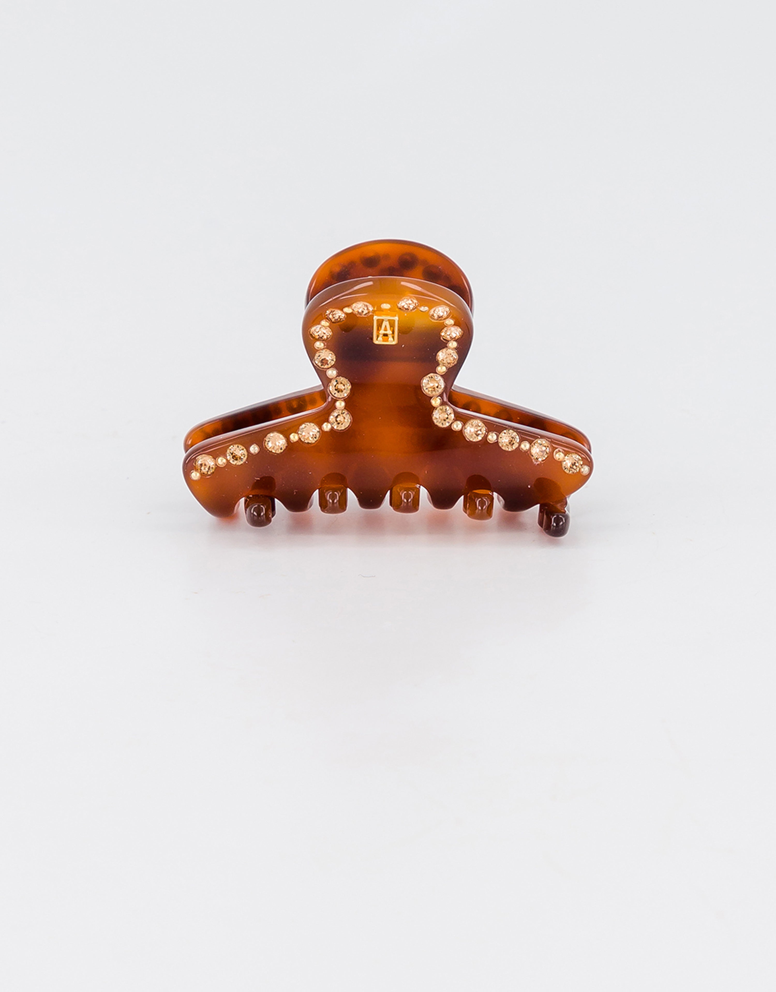 ALEXANDRE DE PARIS Raspail Acetate Strass Small Hair Claw Clip