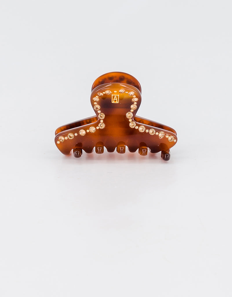 ALEXANDRE DE PARIS Raspail Acetate Strass Small Hair Claw Clip