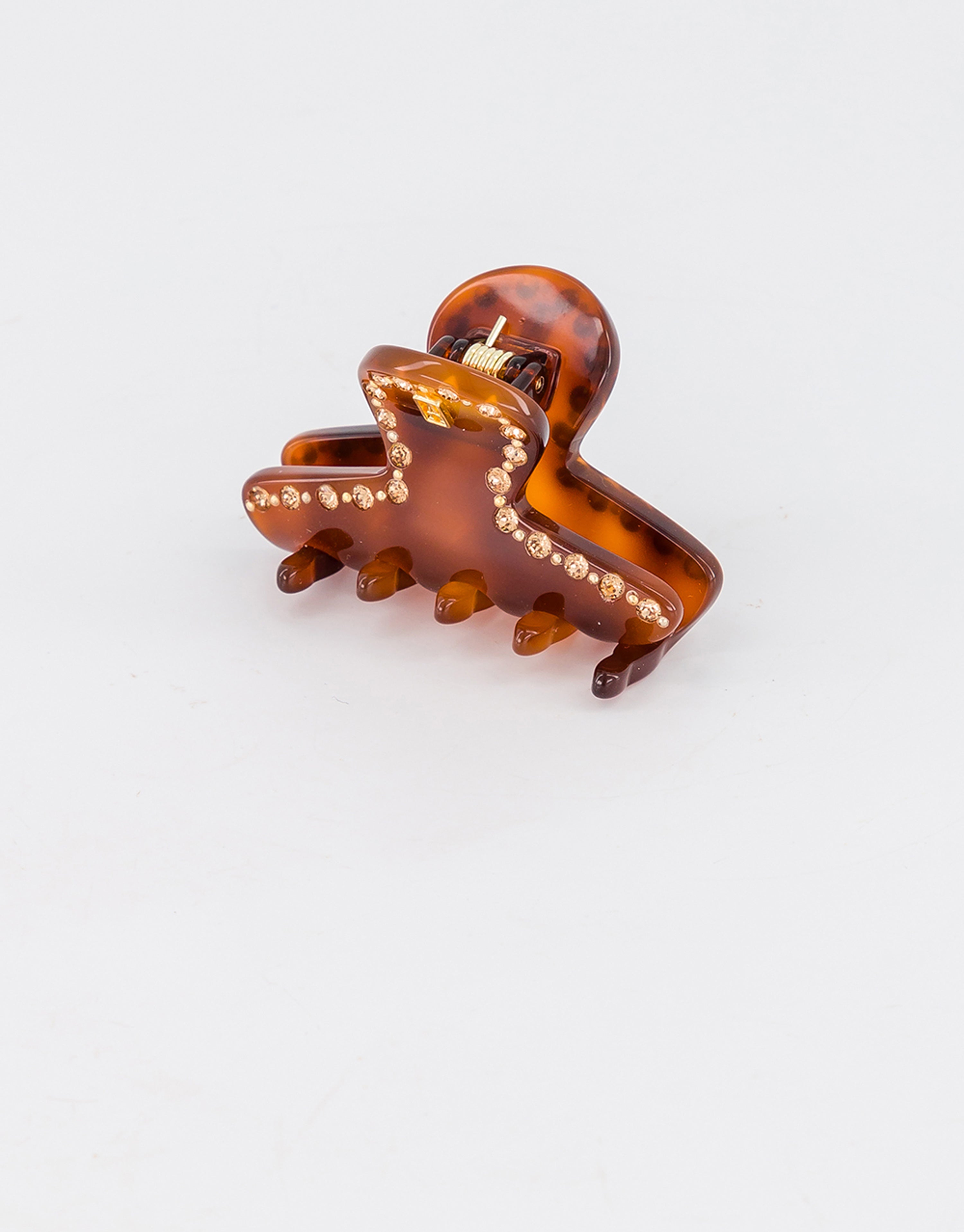 ALEXANDRE DE PARIS Raspail Acetate Strass Small Hair Claw Clip