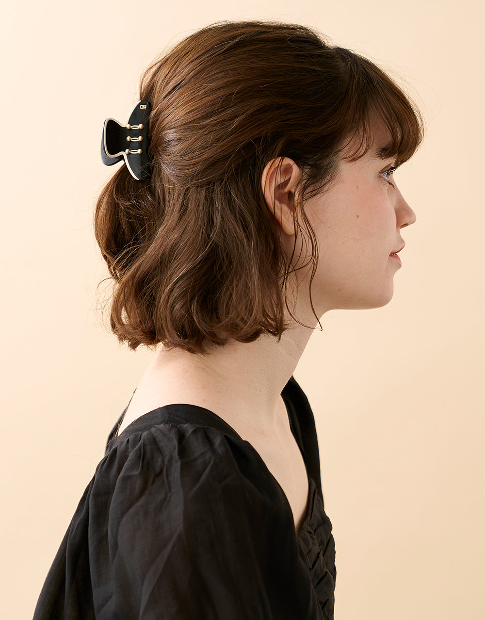 ALEXANDRE DE PARIS Acetate Pearl Clip