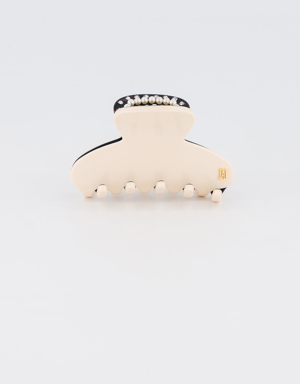ALEXANDRE DE PARIS Voltaire pearls and crystals acetate hair clip