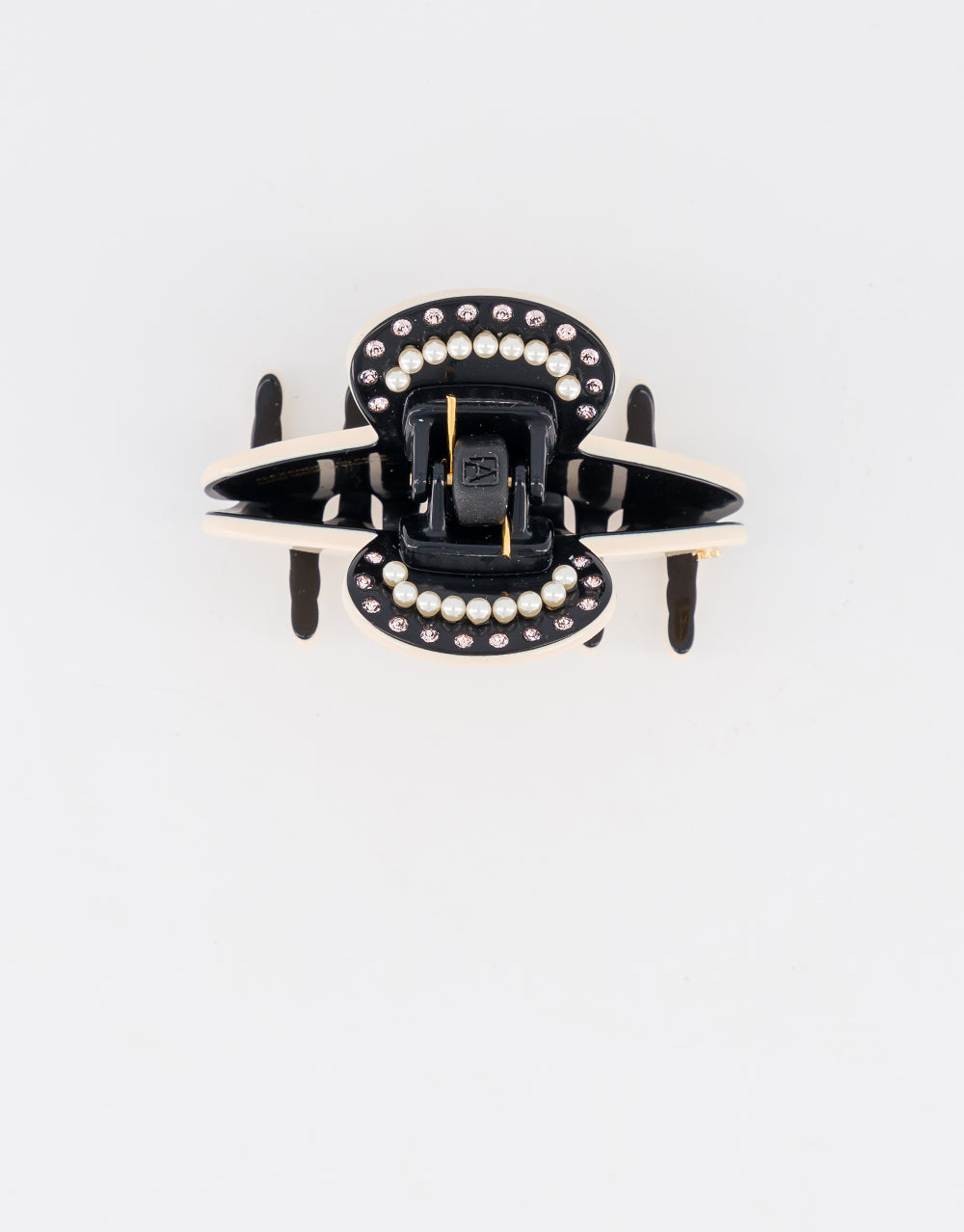 ALEXANDRE DE PARIS Voltaire pearls and crystals acetate hair clip