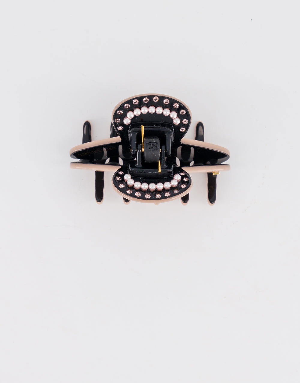 ALEXANDRE DE PARIS Voltaire pearls and crystals acetate hair clip