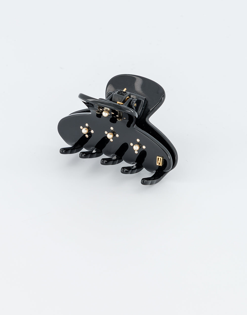 ALEXANDRE DE PARIS En Pamoison Strass Acetate and Pearls Hair Claw Clip