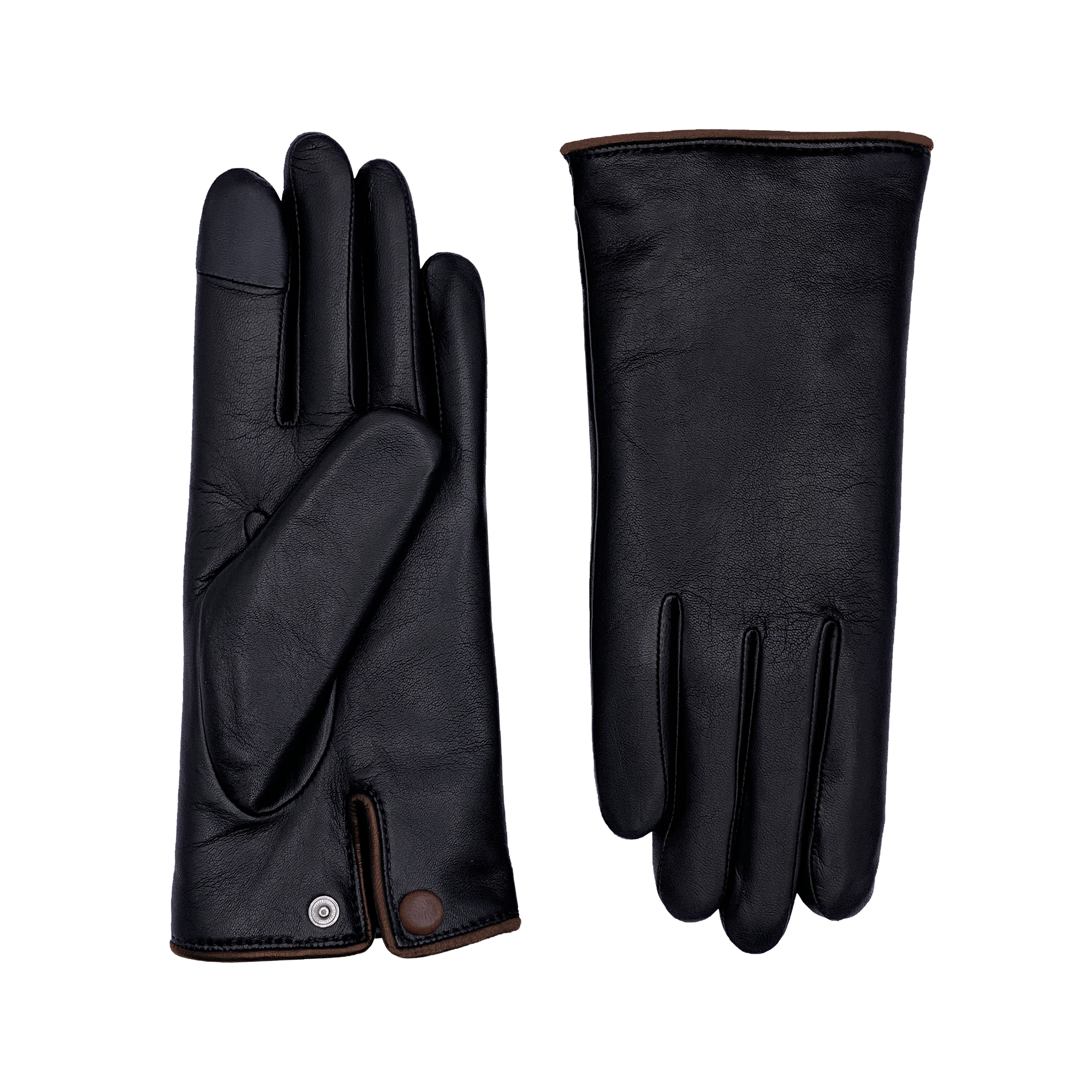 Agnelle Agatha Leather Gloves with Wrist Snap
