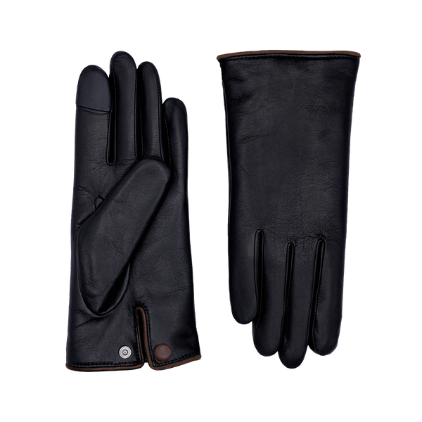 Agnelle Agatha Leather Gloves with Wrist Snap