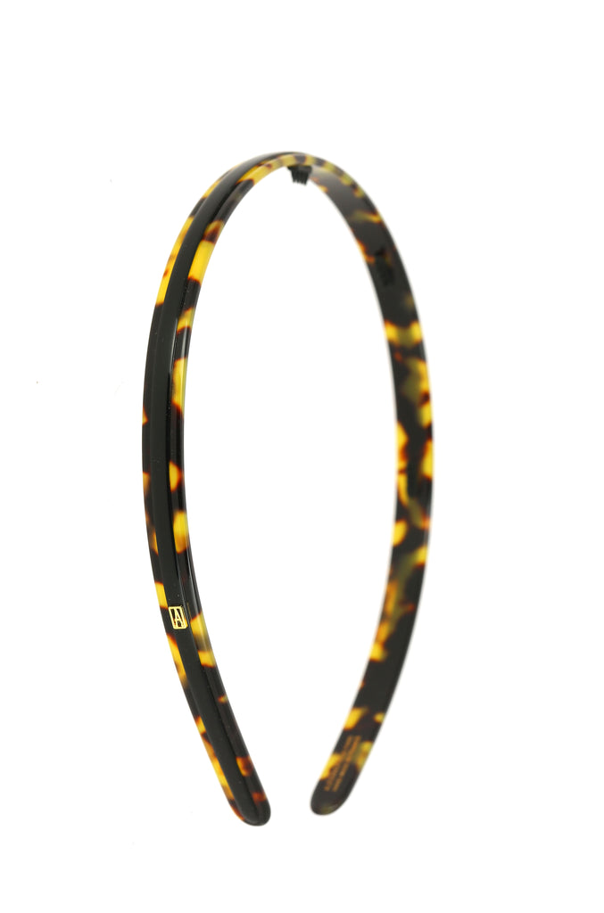 ALEXANDRE DE PARIS Les Liserai Black and Tortoise Acetate Headband