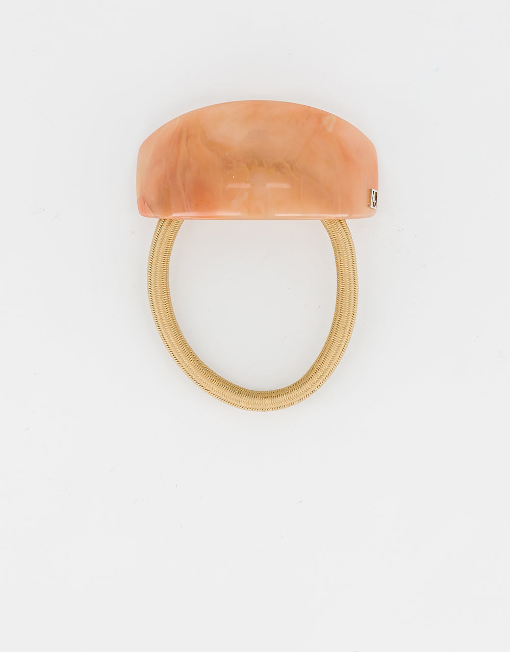 ALEXANDRE DE PARIS Nude Acetate Ponytail Holder