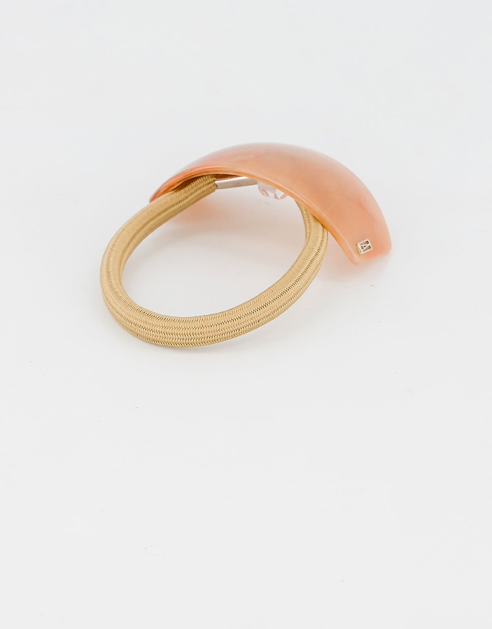 ALEXANDRE DE PARIS Nude Acetate Ponytail Holder