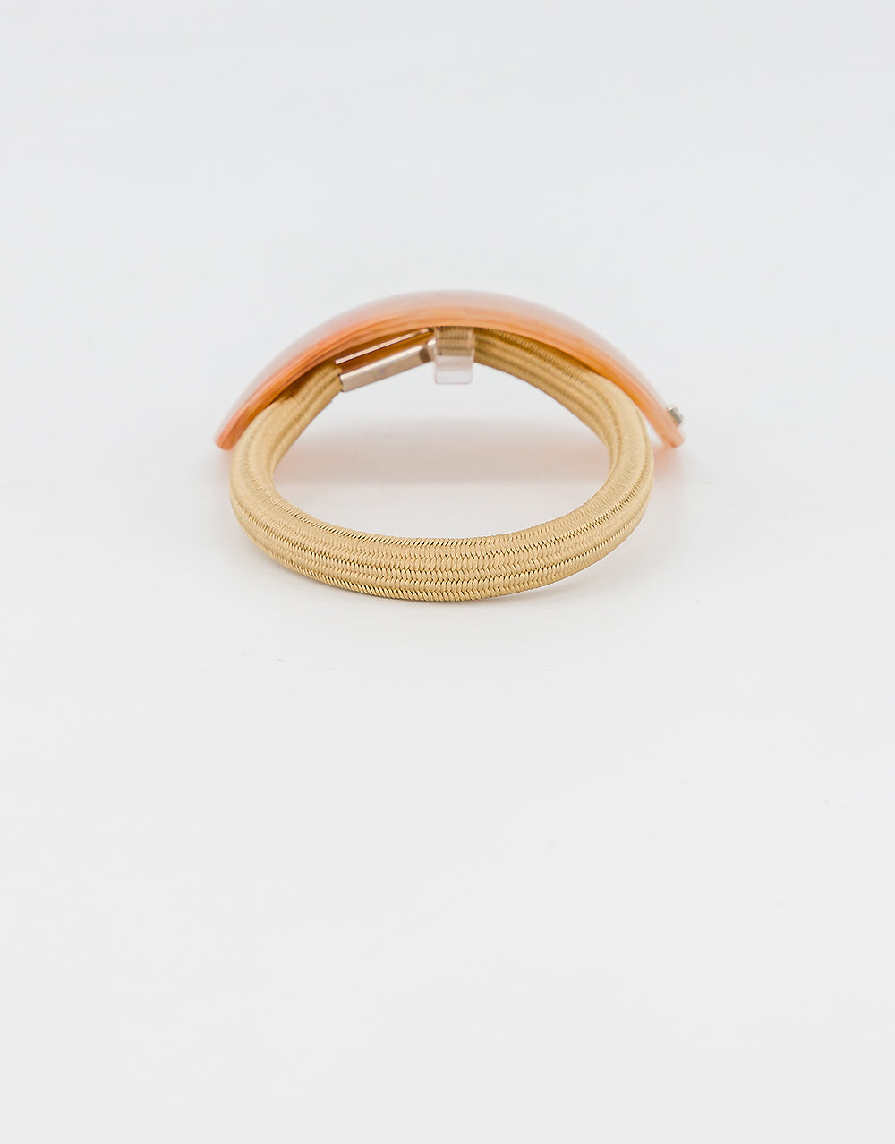 ALEXANDRE DE PARIS Nude Acetate Ponytail Holder