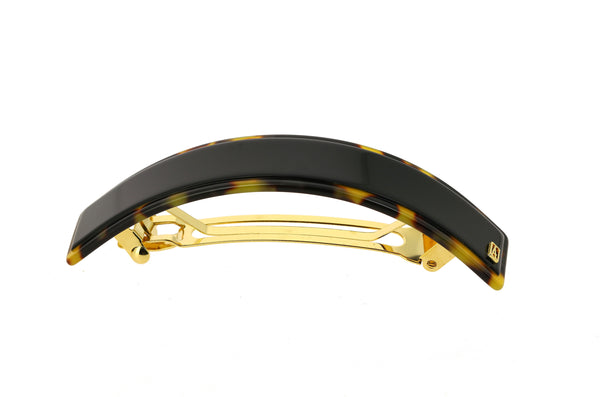 ALEXANDRE DE PARIS Les Liserai Black and Tortoise Ponytail Acetate Barette