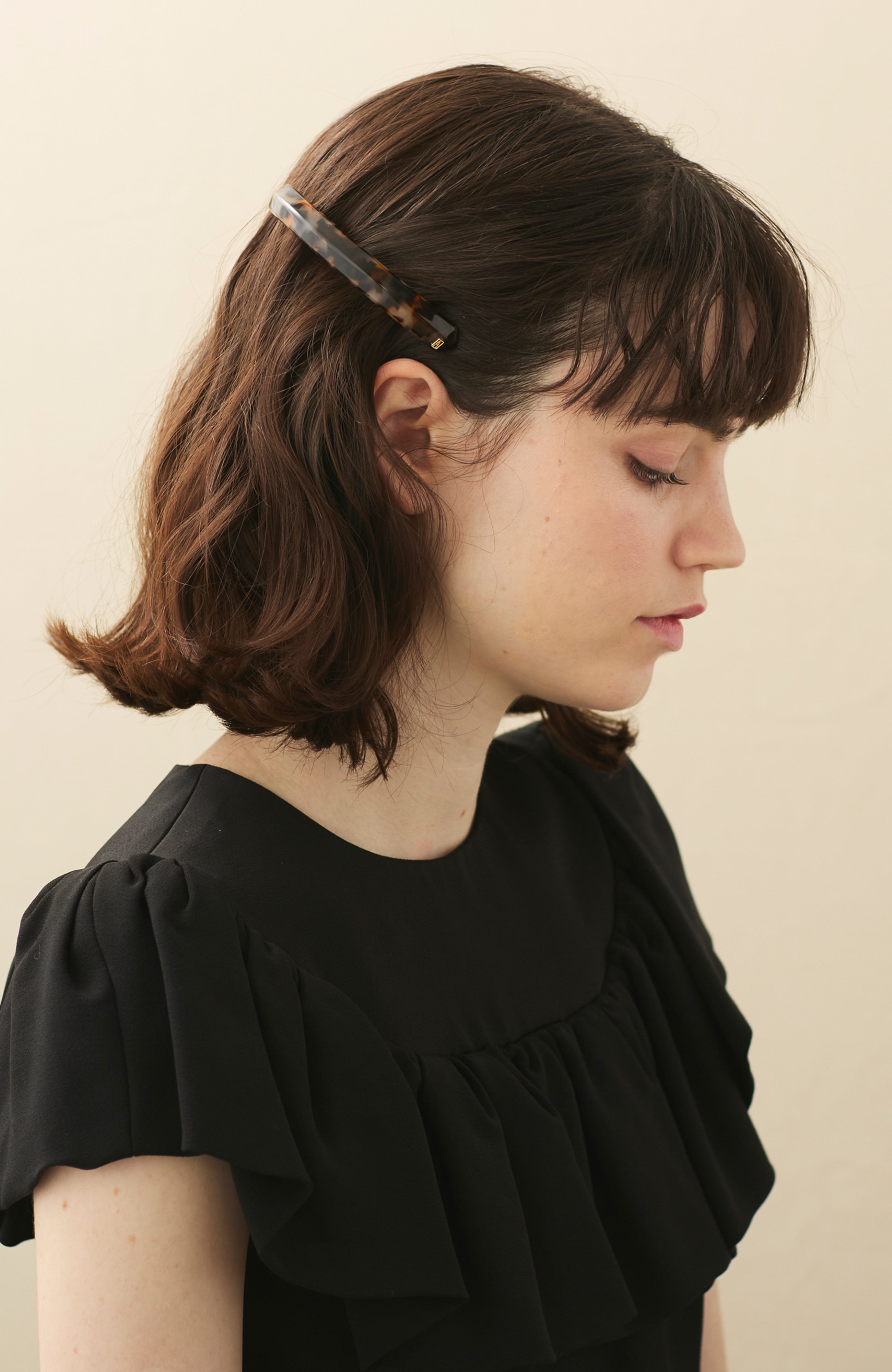 ALEXANDRE DE PARIS tortoise acetate barette