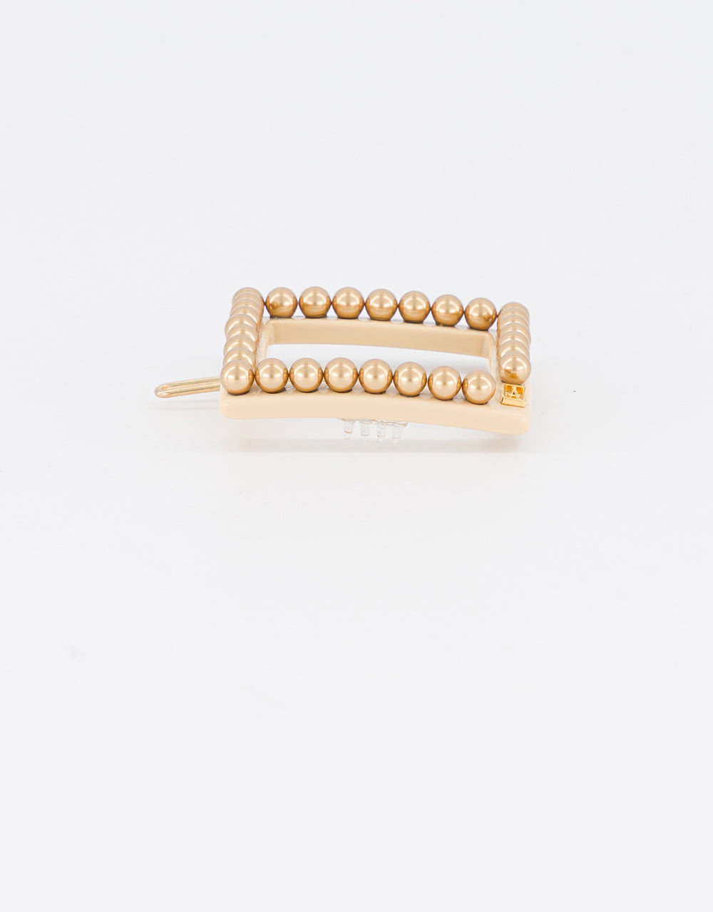 ALEXANDRE DE PARIS Acetate and Pearl Gold Side Barrette