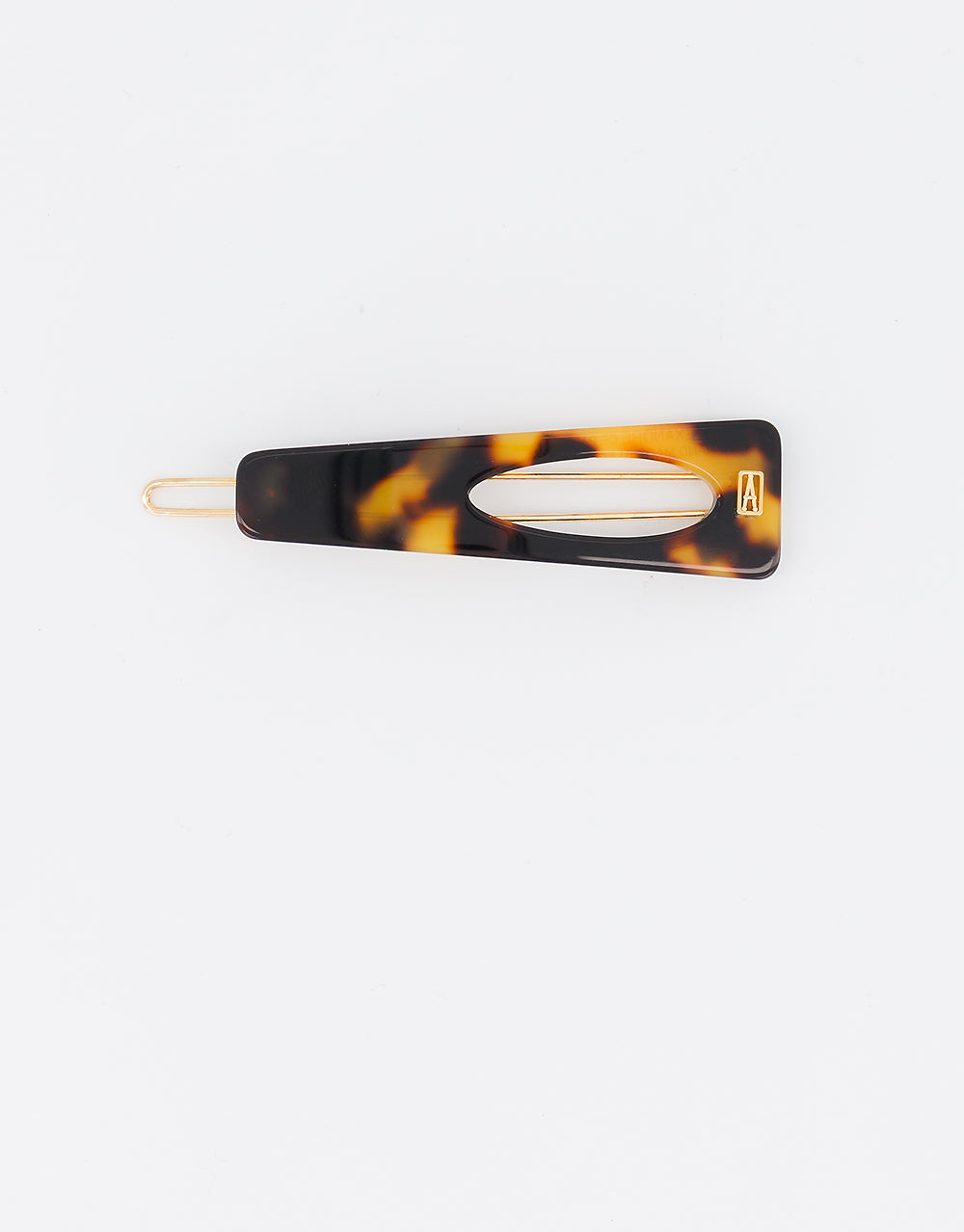 ALEXANDRE DE PARIS Tortoise Acetate Side Barrette