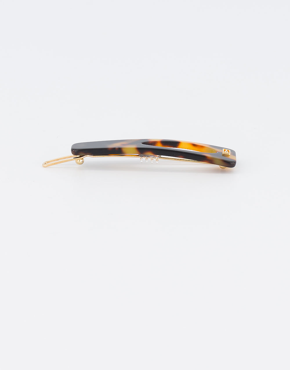 ALEXANDRE DE PARIS Tortoise Acetate Side Barrette