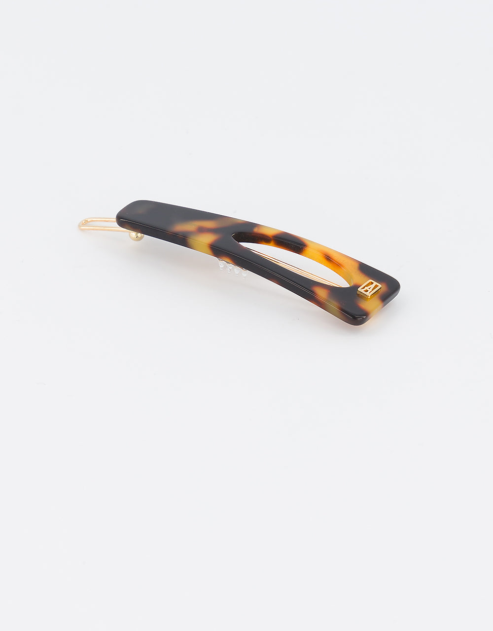 ALEXANDRE DE PARIS Tortoise Acetate Side Barrette