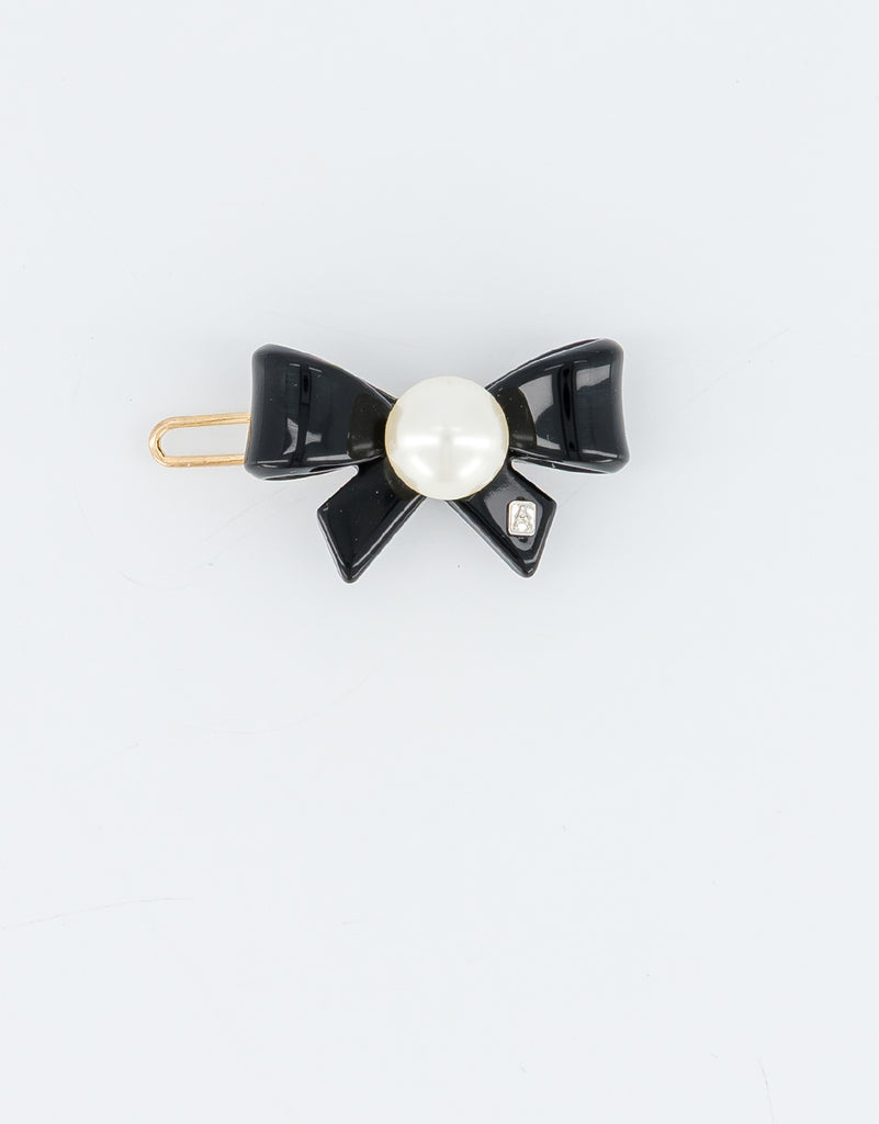 ALEXANDRE DE PARIS Poesie acetate and pearl side barrette