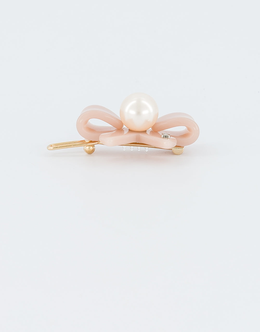ALEXANDRE DE PARIS Poesie acetate and pearl side barrette