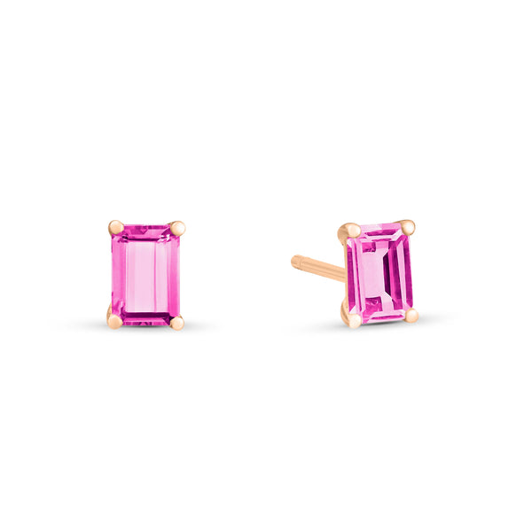 GINETTE NY Cocktail pink topaz studs