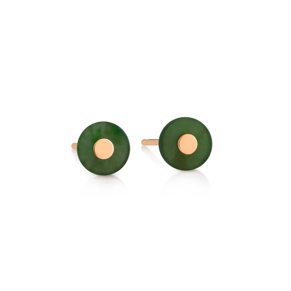 GINETTE NY Donut jade studs