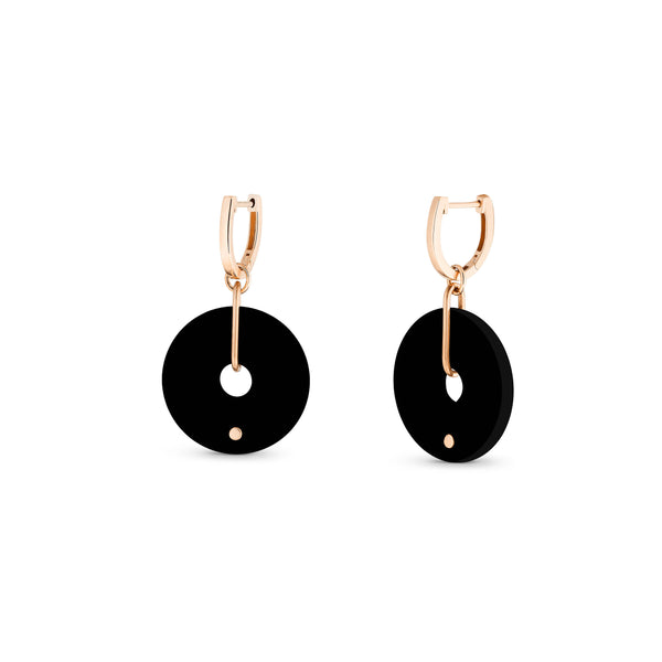 GINETTE NY Donut onyx hoops