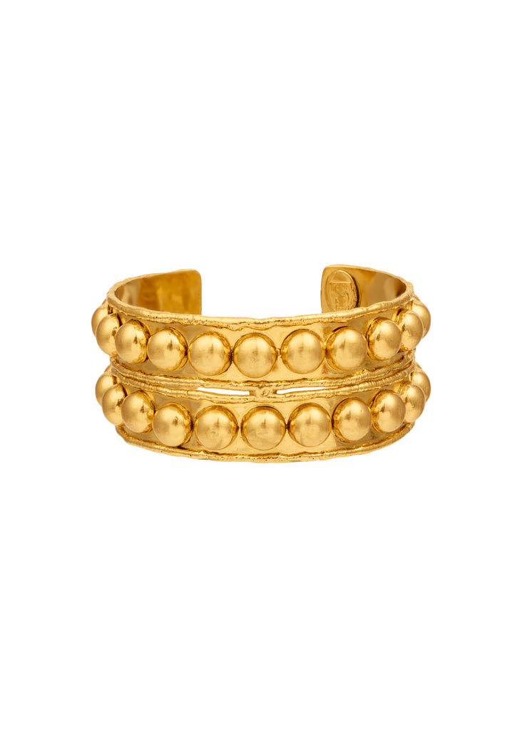 SYLVIA TOLEDANO Gold Tribal Open Cuff