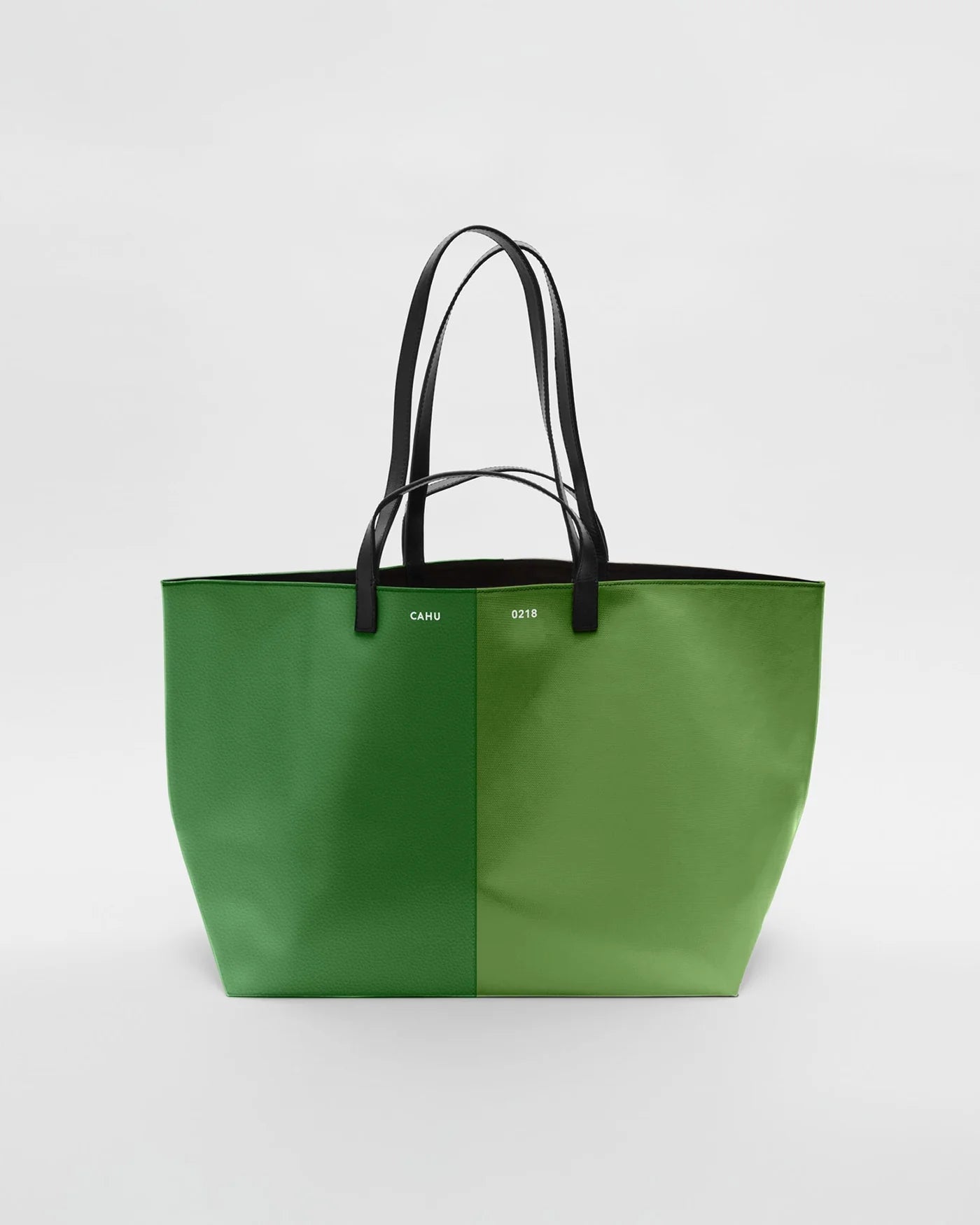 Cahu-Paris Pratique Medium Leather and Canvas Tote Bag