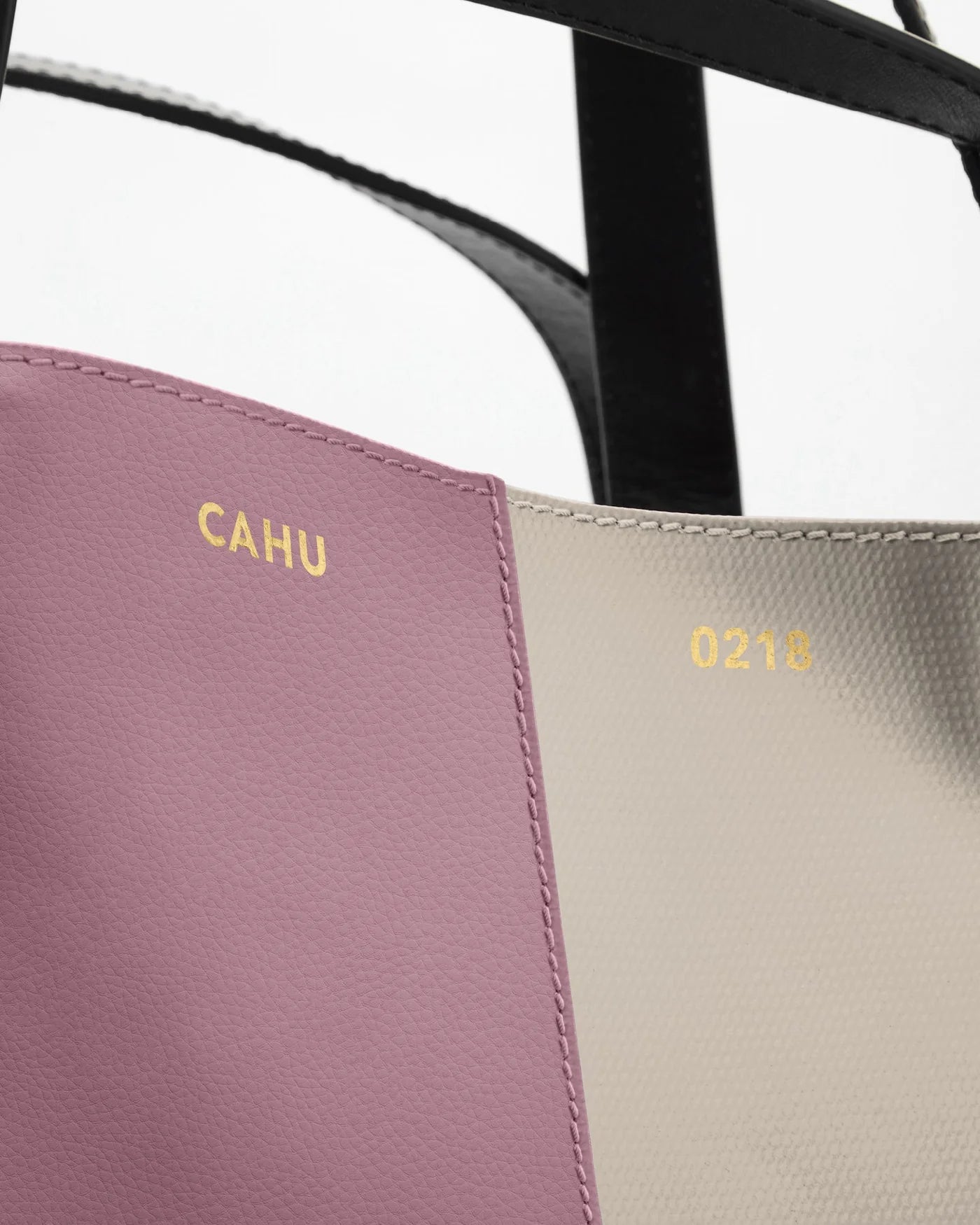 Cahu-Paris Pratique Medium Leather and Canvas Tote Bag